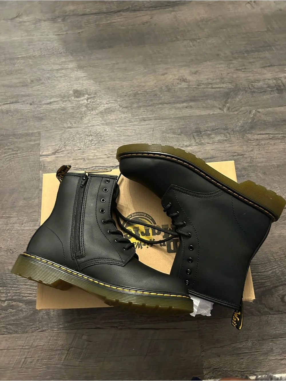 Dr. Martens Black Lace-Up Kids Combat Boot